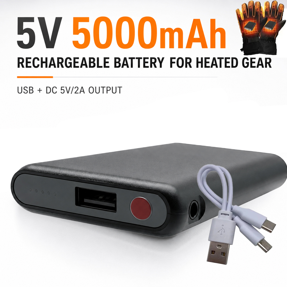 5V 5000mAh Heated Gloves Batte - огляд і ціна Heated Vest Battery