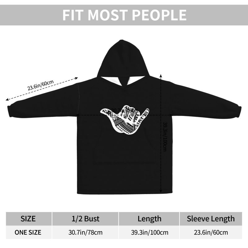 Polynesian Tattoo Shaka Tribal - огляд і ціна Sherpa Hoodie Fleece