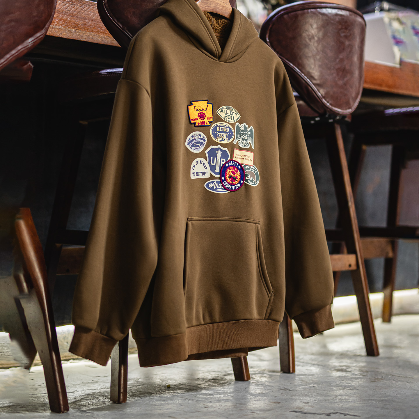 Maden Vintage Men's Embroidere - огляд і ціна Sherpa Hoodie Fleece