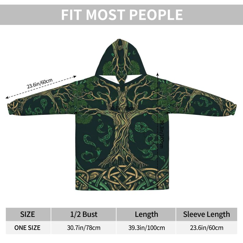 Tree of Life Celtic Pattern Bl - огляд і ціна Sherpa Hoodie Fleece