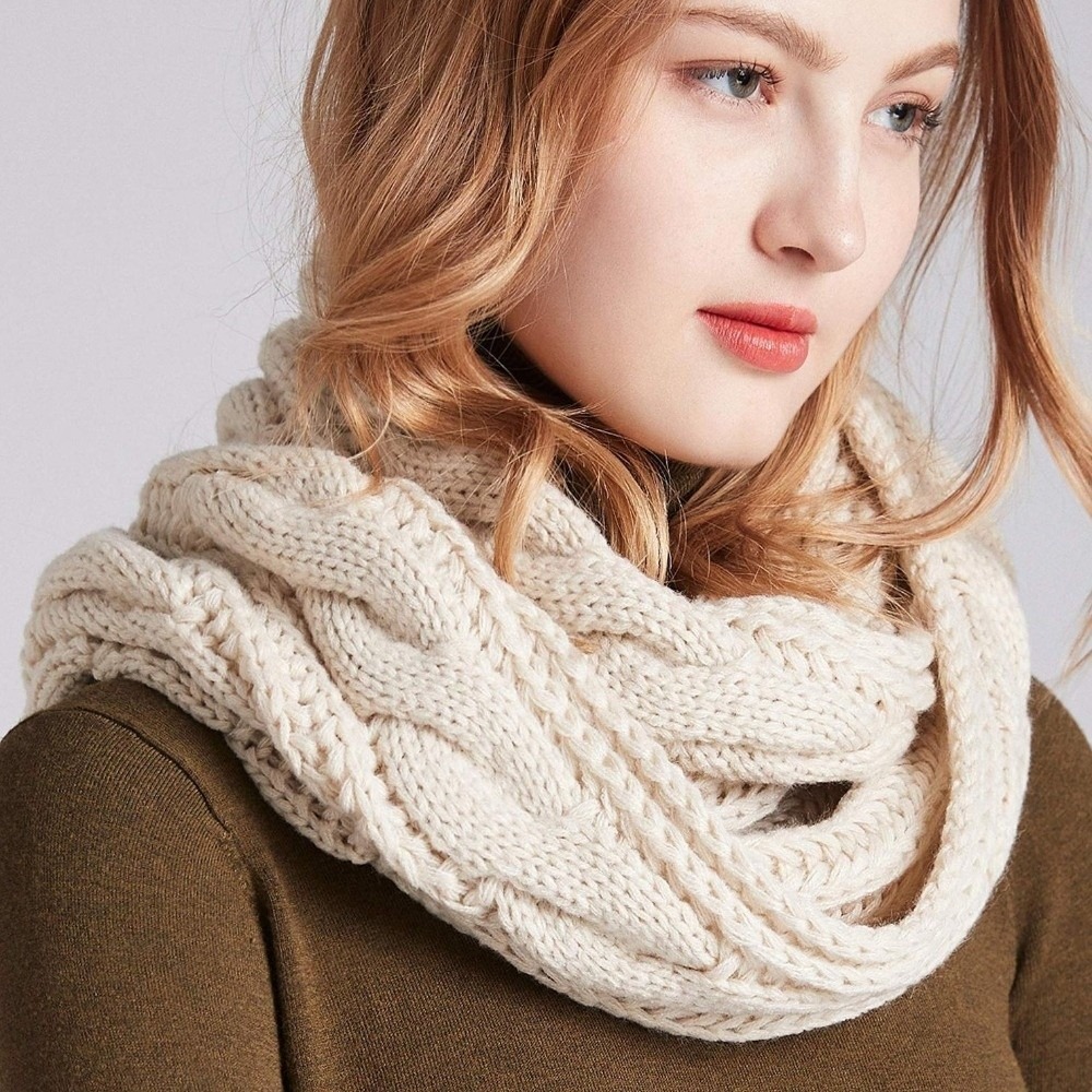 Elegant Solid Color Knitted Sc - огляд і ціна Wool Scarf Men