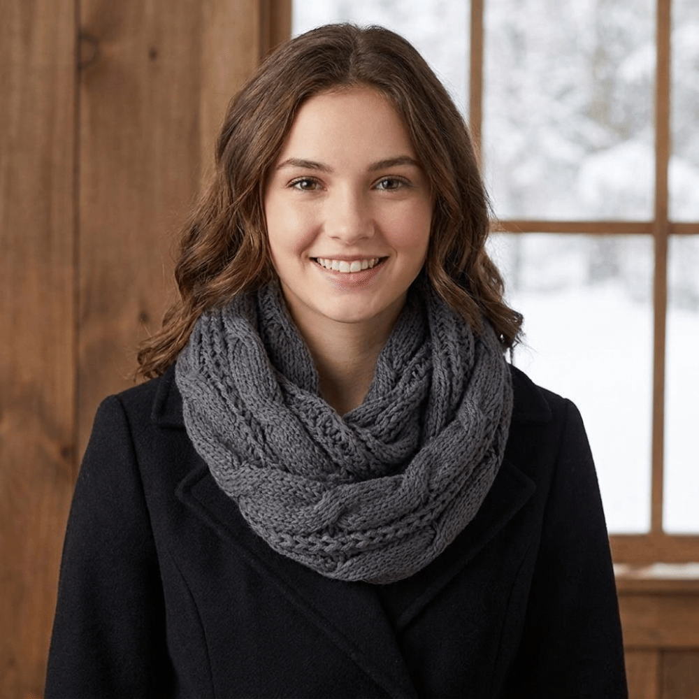 Elegant Solid Color Knitted Sc - огляд і ціна Wool Scarf Men