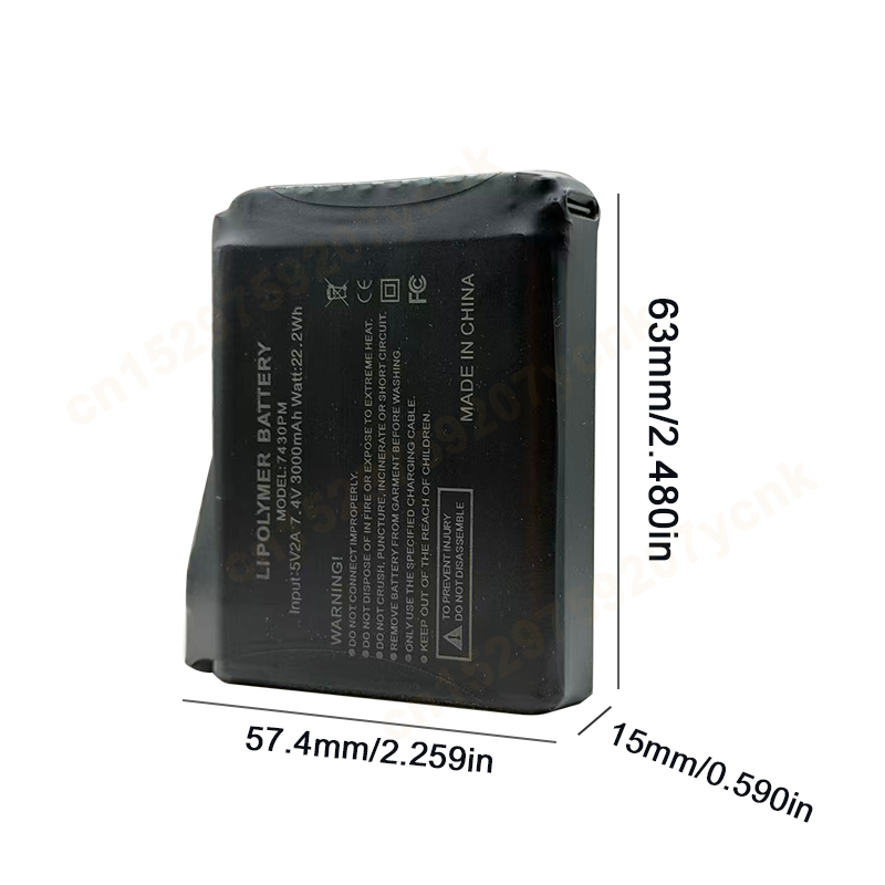 7.4V 3000mah Heated Gloves Bat - огляд і ціна Heated Vest Battery
